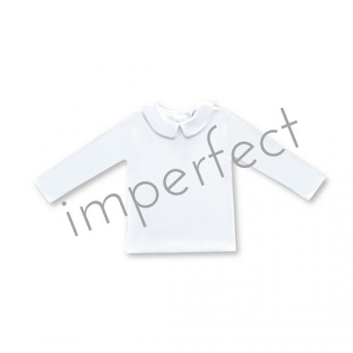 IMPERFECT Blank Boy's Long Sleeve Peter Pan Collar Tee Shirt